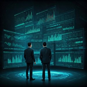 Illustrative image of the best cryptocurrency day trading robots in 2025, displaying performance graphs, market analysis, and user interfaces of different bots.